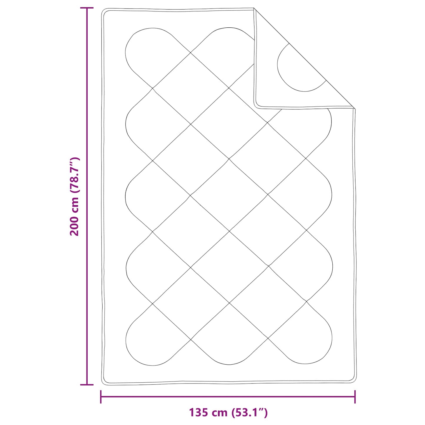 vidaXL Duvet Set with Pillow 2 pcs White Microfiber