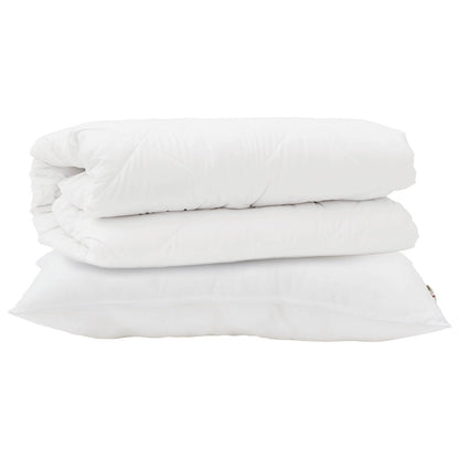 vidaXL Duvet Set with Pillow 2 pcs White Microfibre