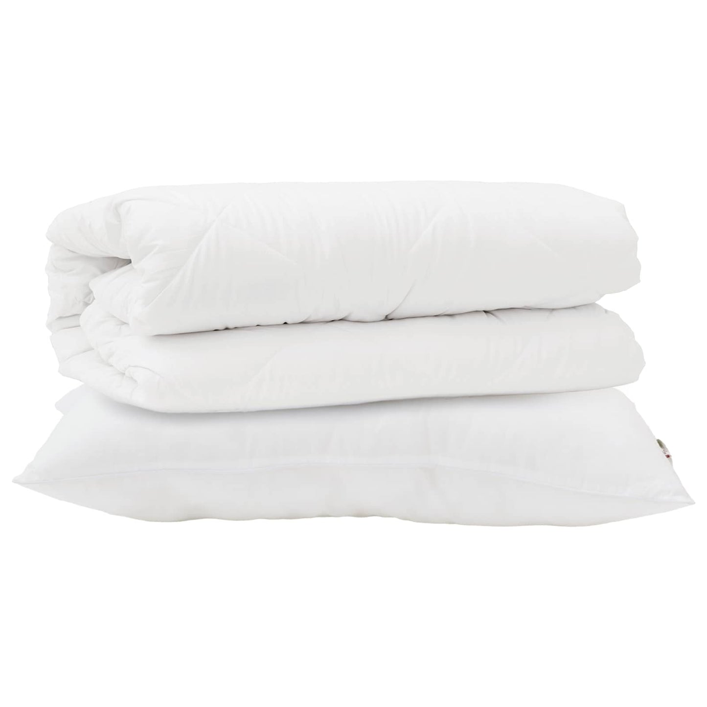 vidaXL Duvet Set with Pillow 2 pcs White Microfibre