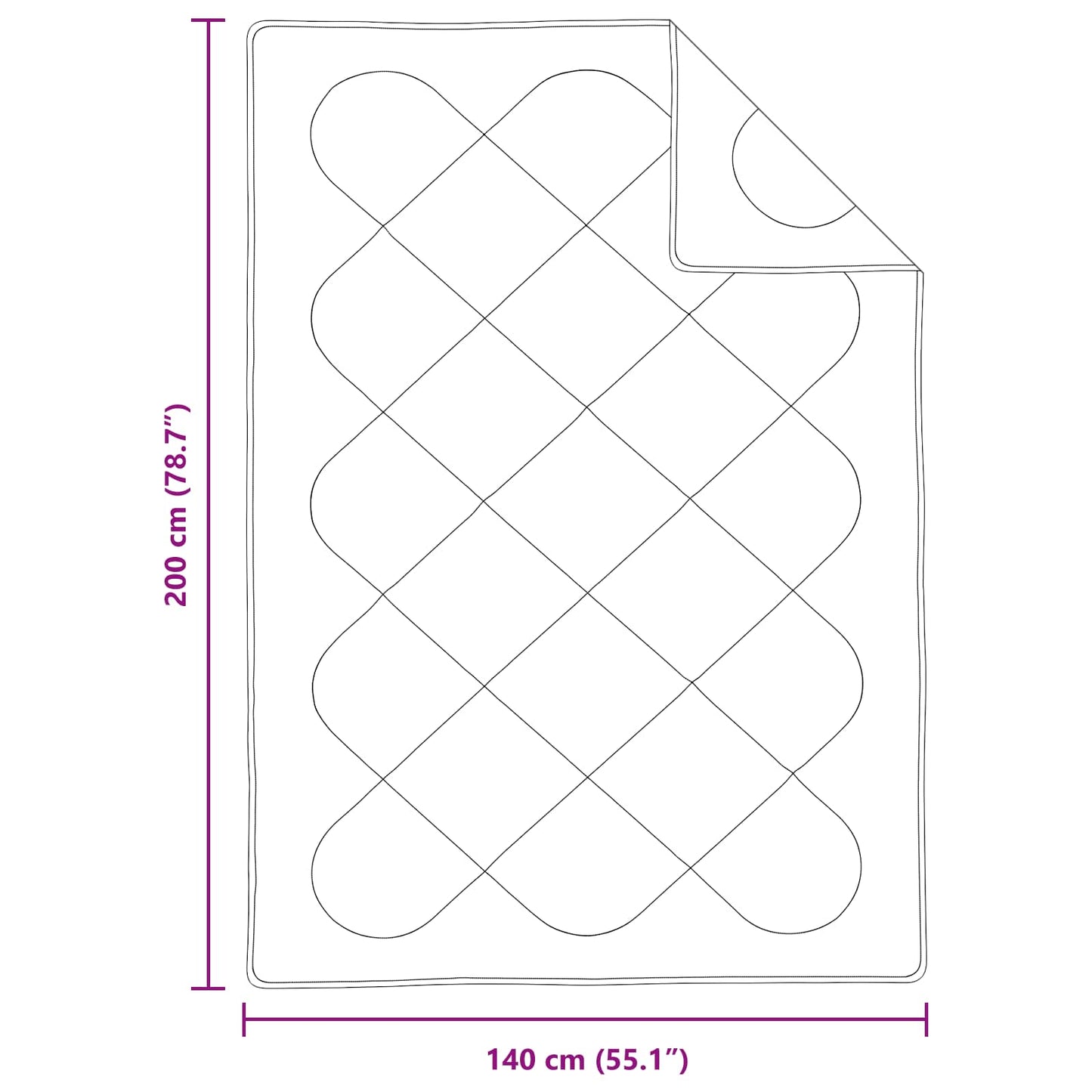 vidaXL Duvet Set with Pillow 2 pcs White Microfibre