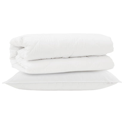 vidaXL Duvet Set with Pillow 2 pcs White Microfibre