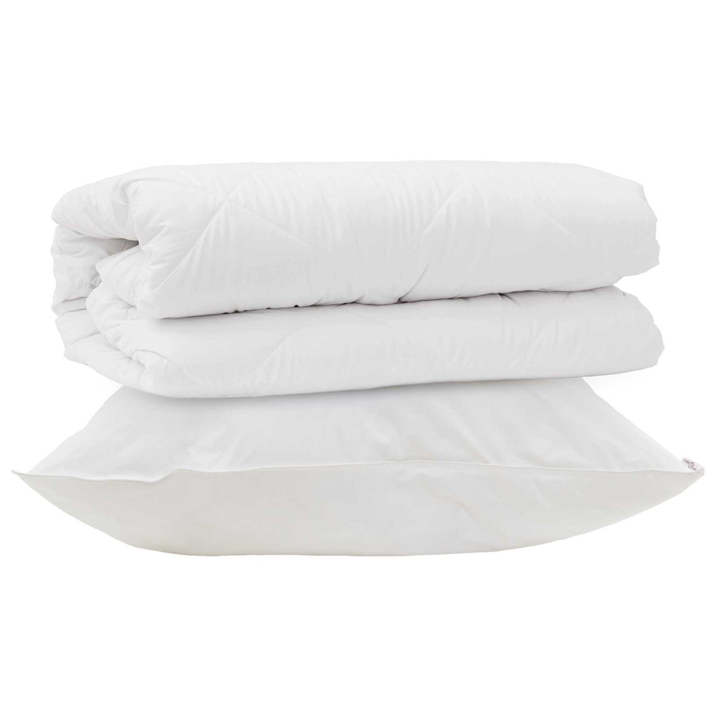 vidaXL Duvet Set with Pillow 2 pcs White Microfibre