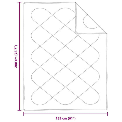 vidaXL Duvet with Pillow 2 pcs White 155 x 200 cm Microfibre