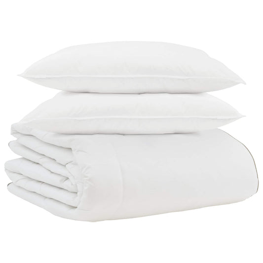 vidaXL Winter Duvet with Pillow 3 pcs White Down Feather