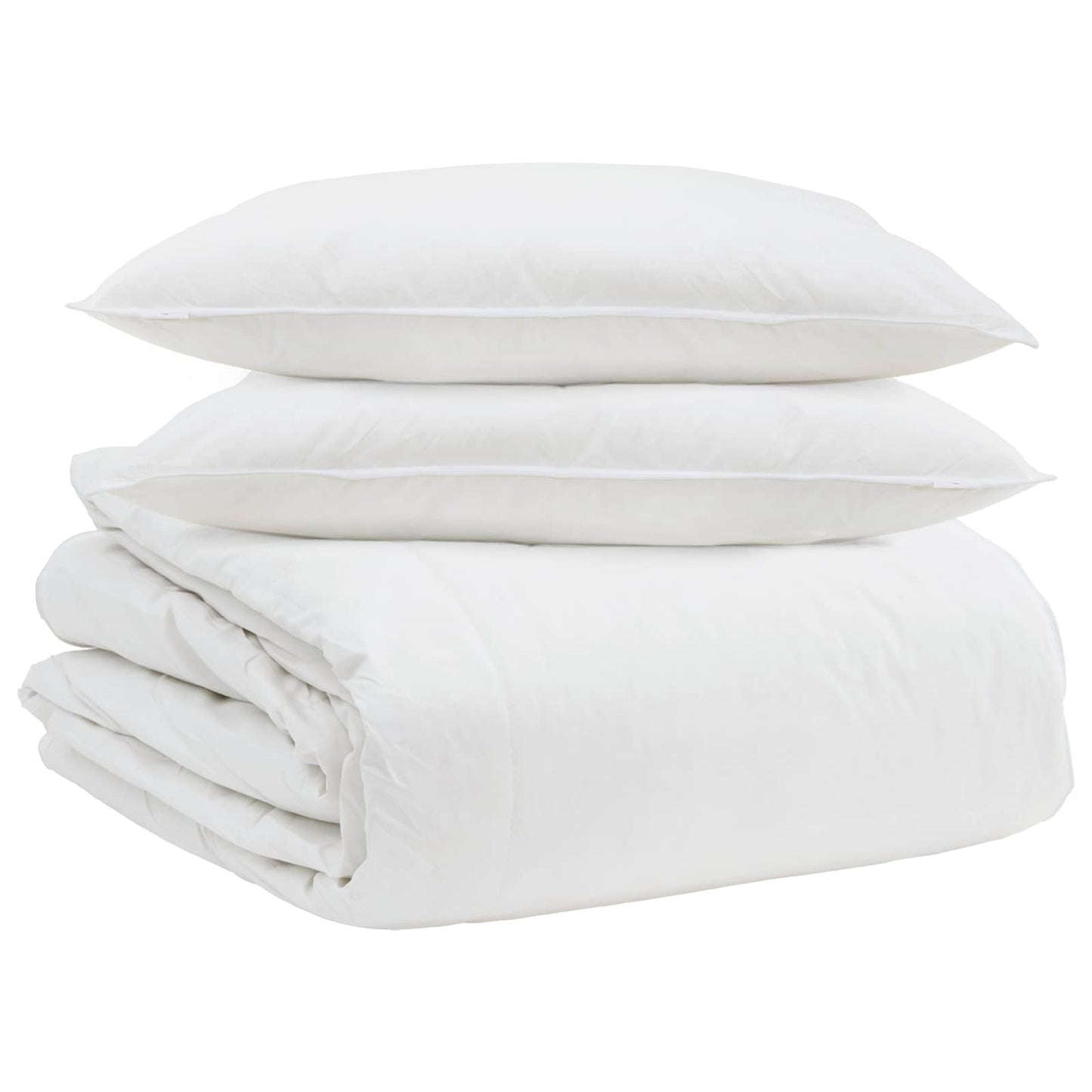 vidaXL Duvet Set with Pillow 3 pcs White Down Feather