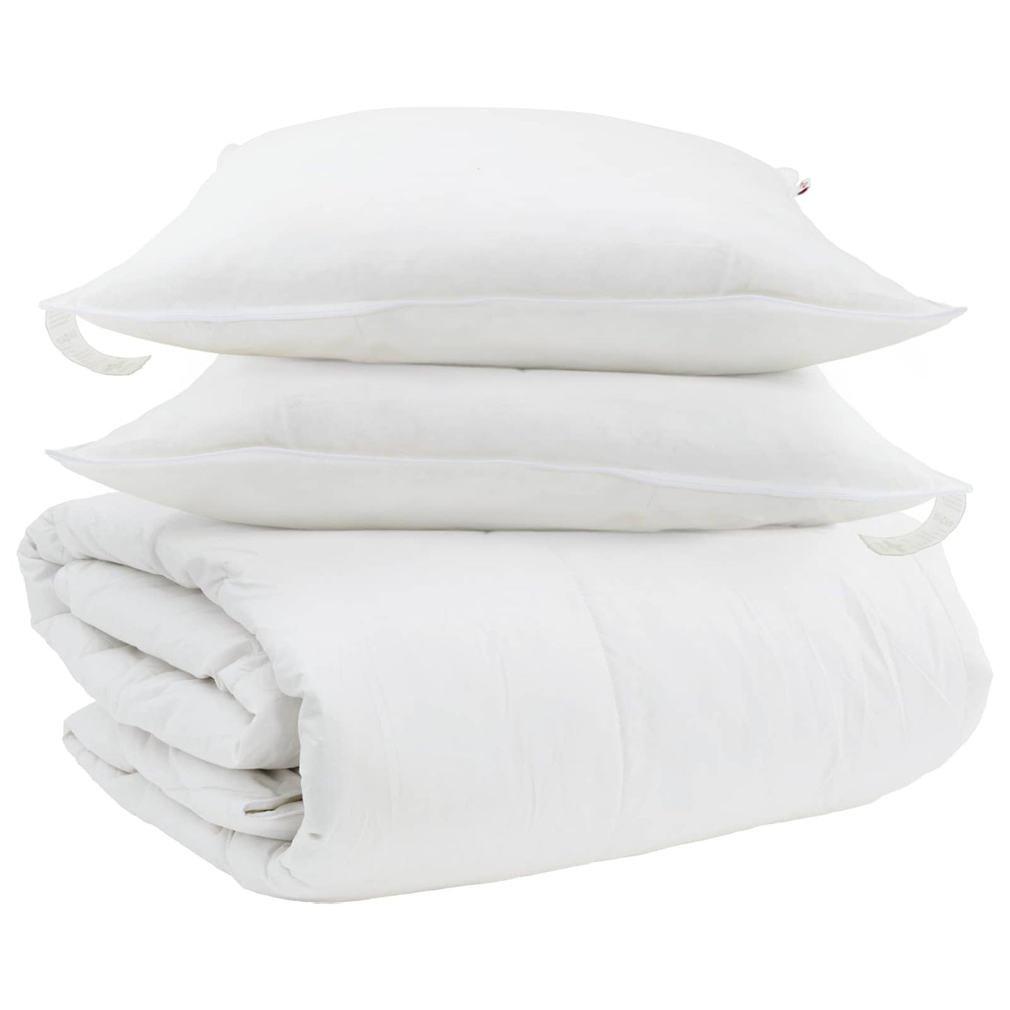 vidaXL Duvet Set with Pillow 3 pcs White Down Feather