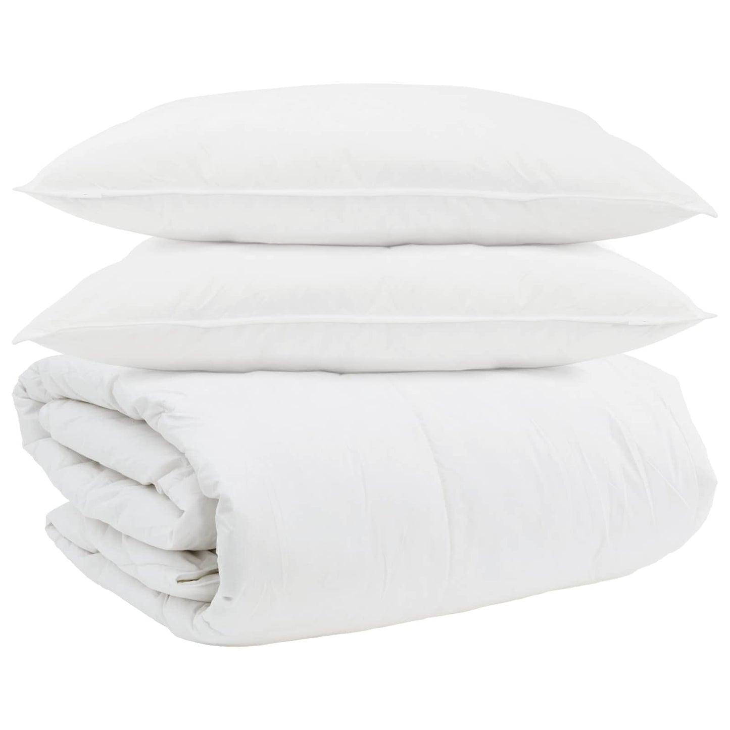 vidaXL Duvet Set with Pillow 3 pcs White Down Feather