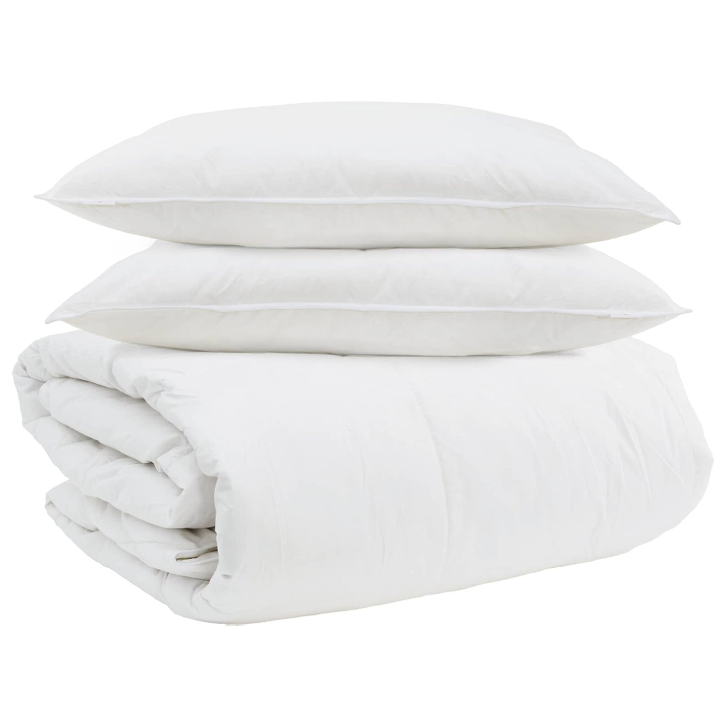 vidaXL Duvet Set with Pillow 3 pcs White Down Feather
