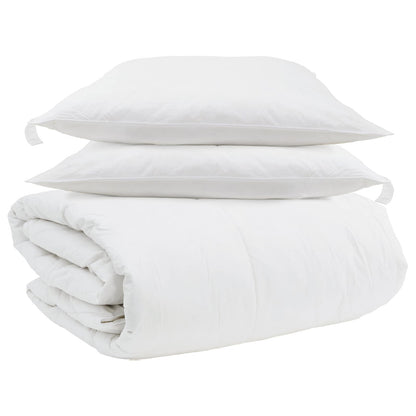 vidaXL Duvet Set with Pillow 3 pcs White Down Feather