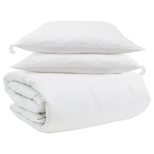 vidaXL Duvet Set with Pillow 3 pcs White Down Feather