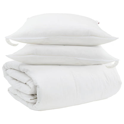 vidaXL Duvet Set with Pillow 3 pcs White Down Feather