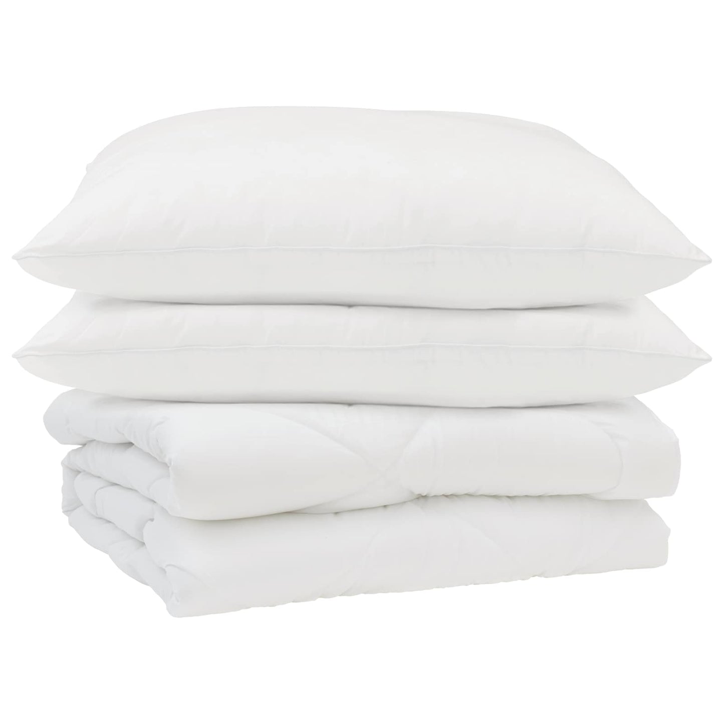vidaXL Summer Duvet with Pillow 3 pcs White Microfibre