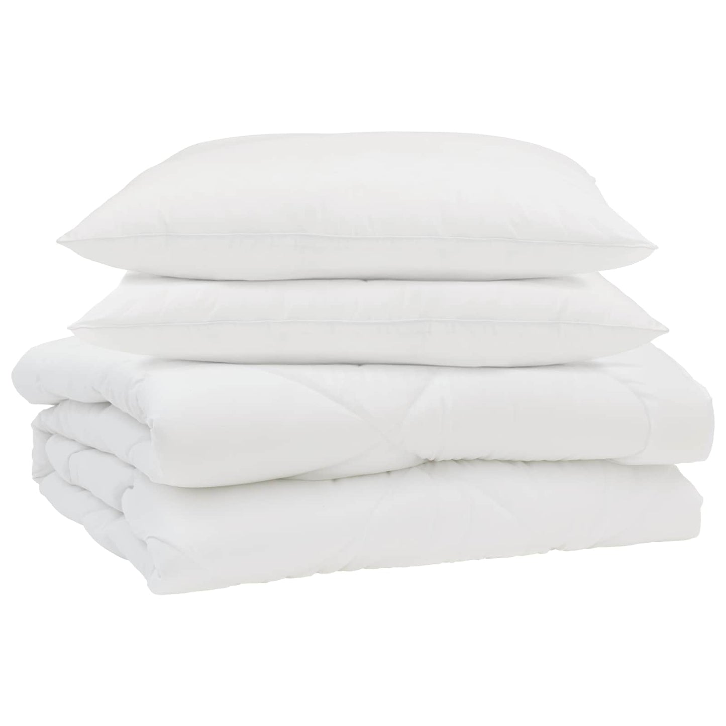 vidaXL Summer Duvet with Pillow 3 pcs White Microfibre