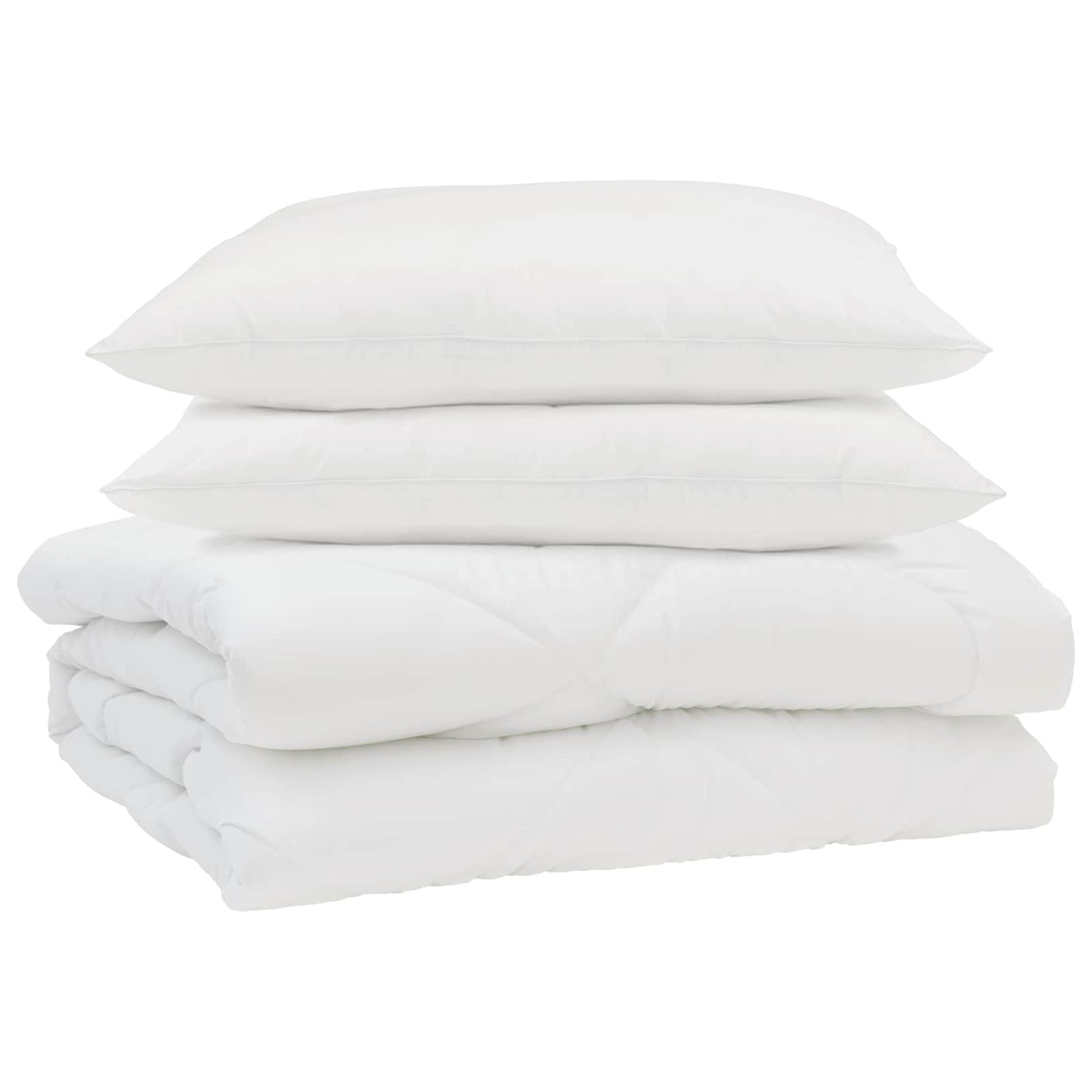 vidaXL Summer Duvet with Pillow 3 pcs White Microfibre
