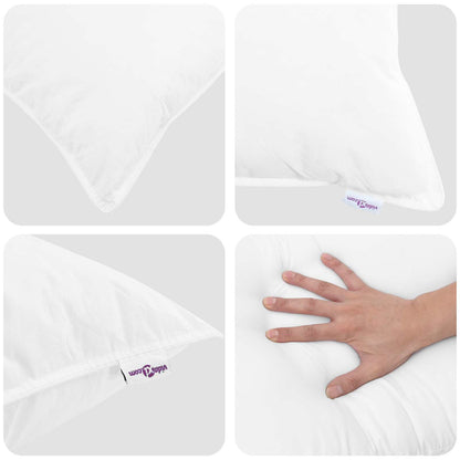 vidaXL Duvet with Pillow 3 pcs White Microfibre
