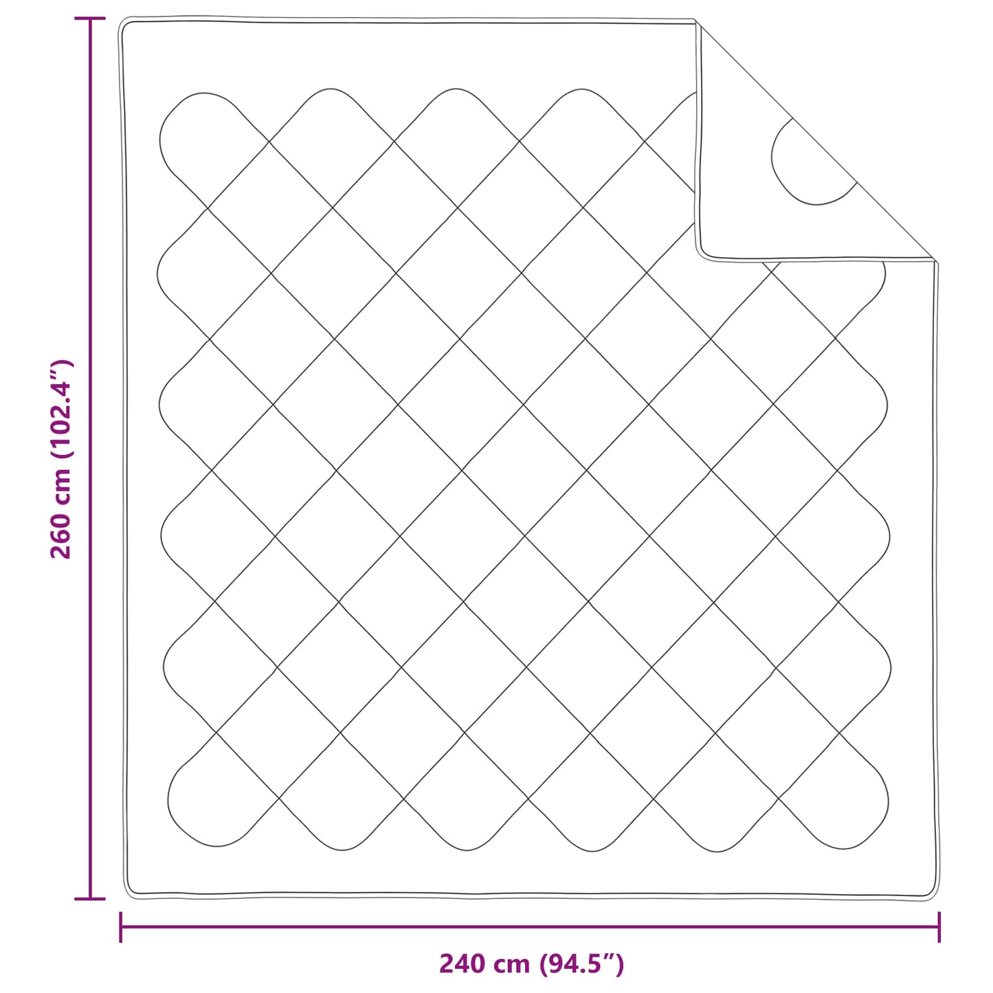 vidaXL Duvet with Pillow 3 pcs White Microfibre