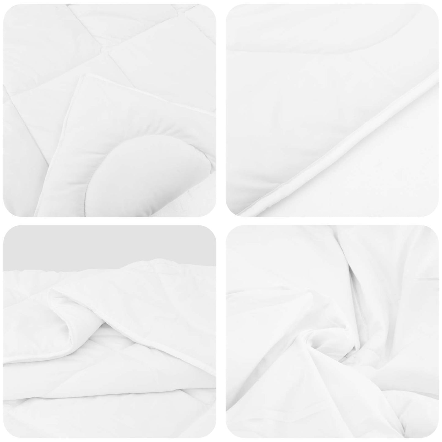 vidaXL Duvet with Pillow 3 pcs White Microfibre