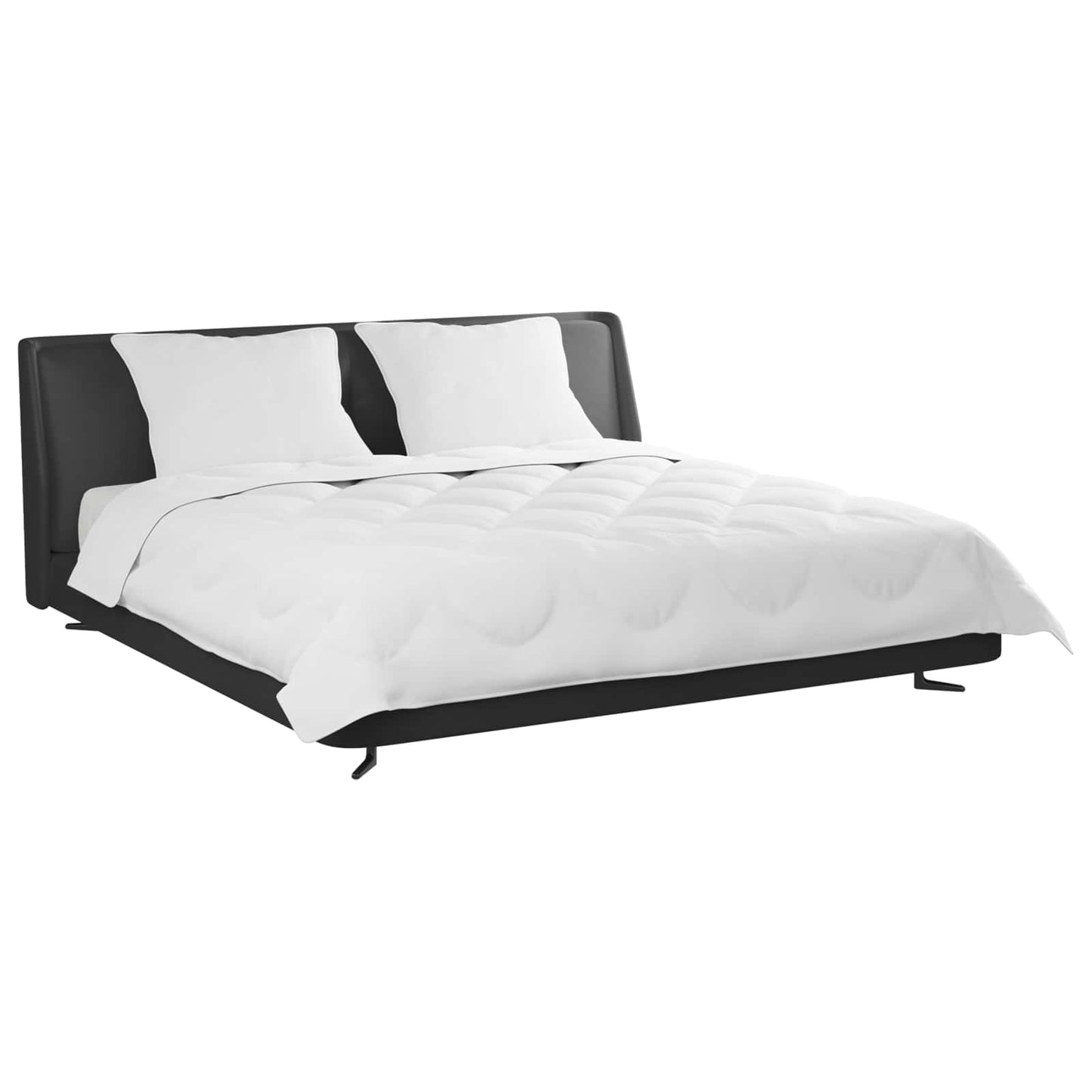 vidaXL Duvet with Pillow 3 pcs White Microfibre