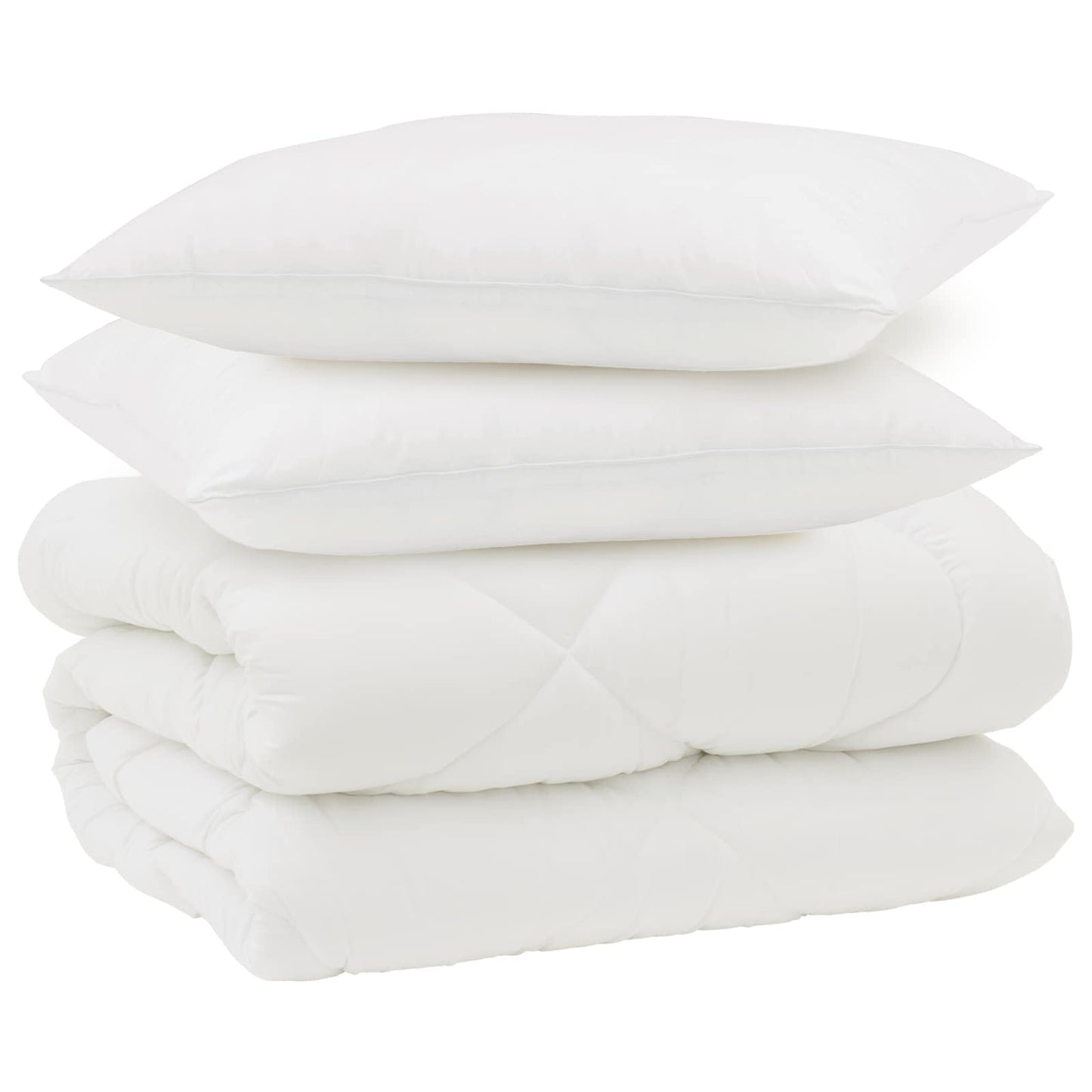 vidaXL Winter Duvet with Pillow 3 pcs White Microfiber