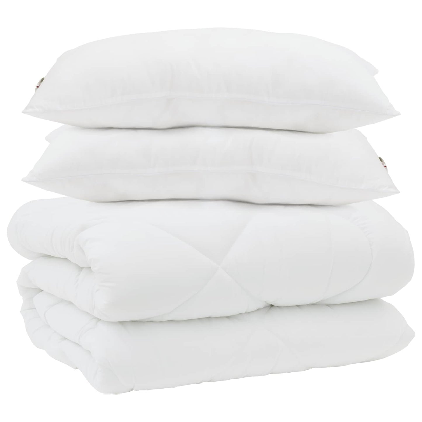 vidaXL Winter Duvet with Pillow 3 pcs White Microfiber