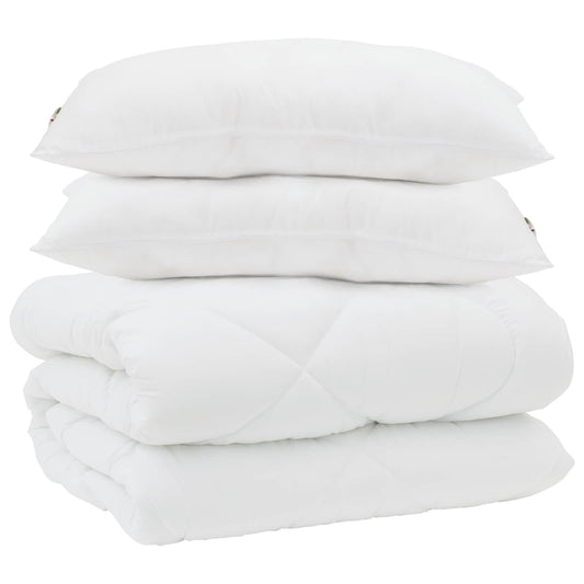 vidaXL Winter Duvet with Pillow 3 pcs White Microfiber