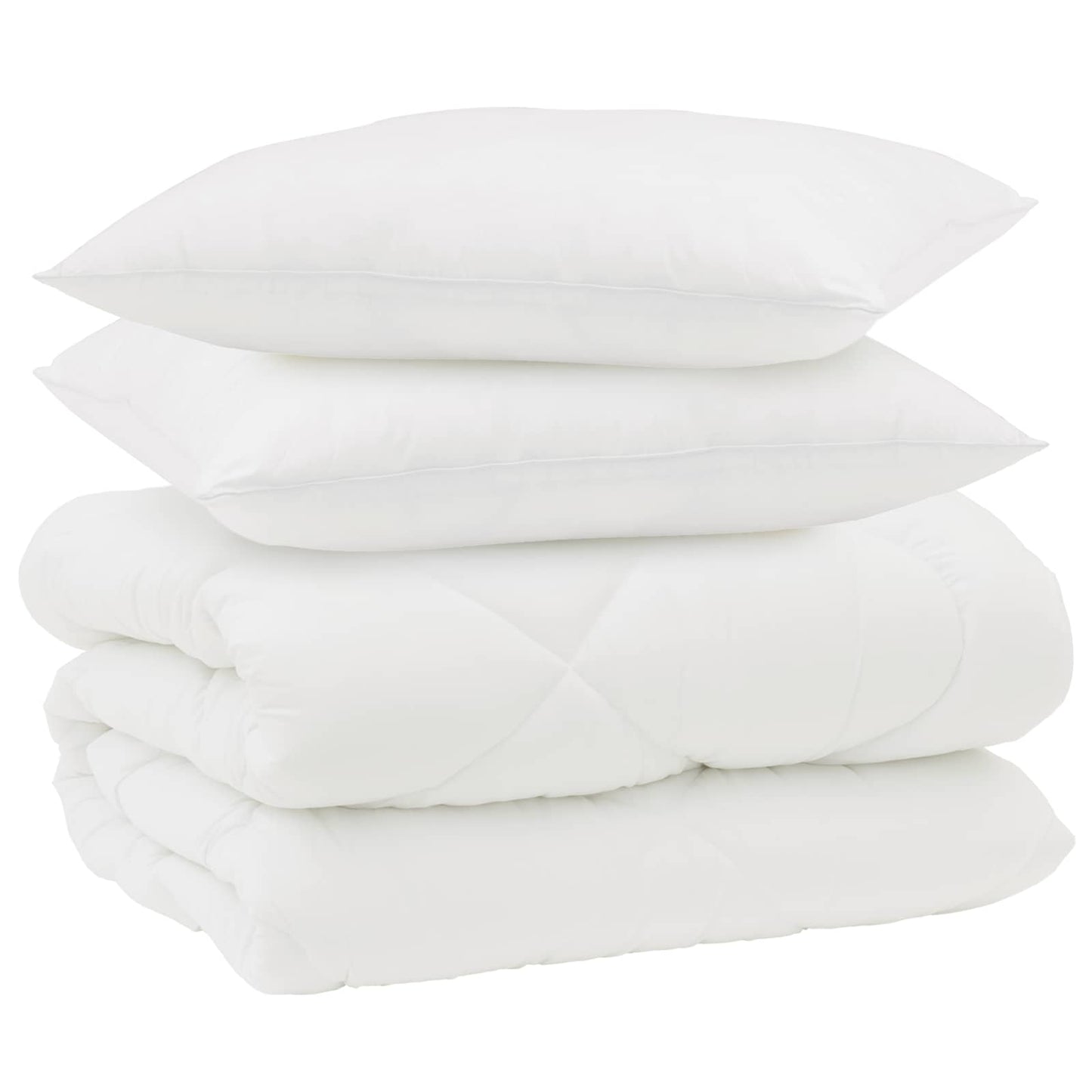 vidaXL Winter Duvet with Pillow 3 pcs White Microfiber
