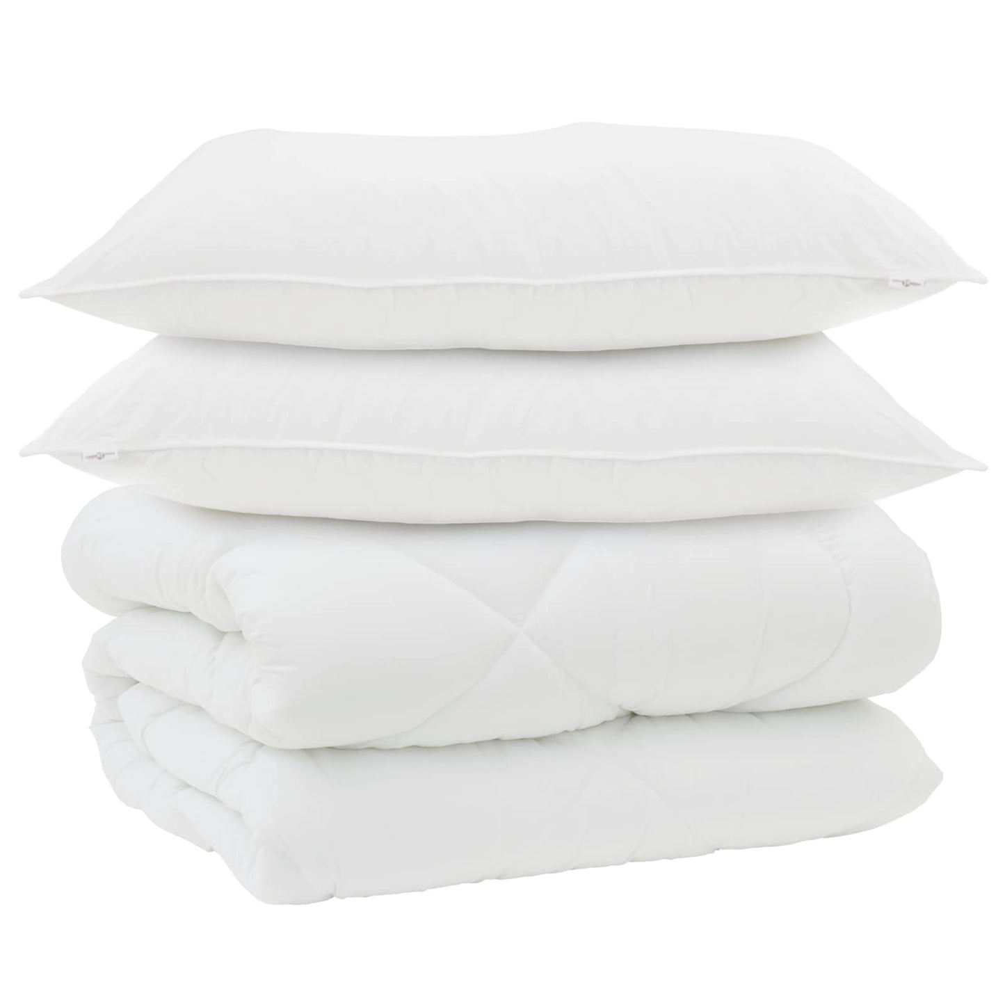vidaXL Winter Duvet with Pillow 3 pcs White Microfiber