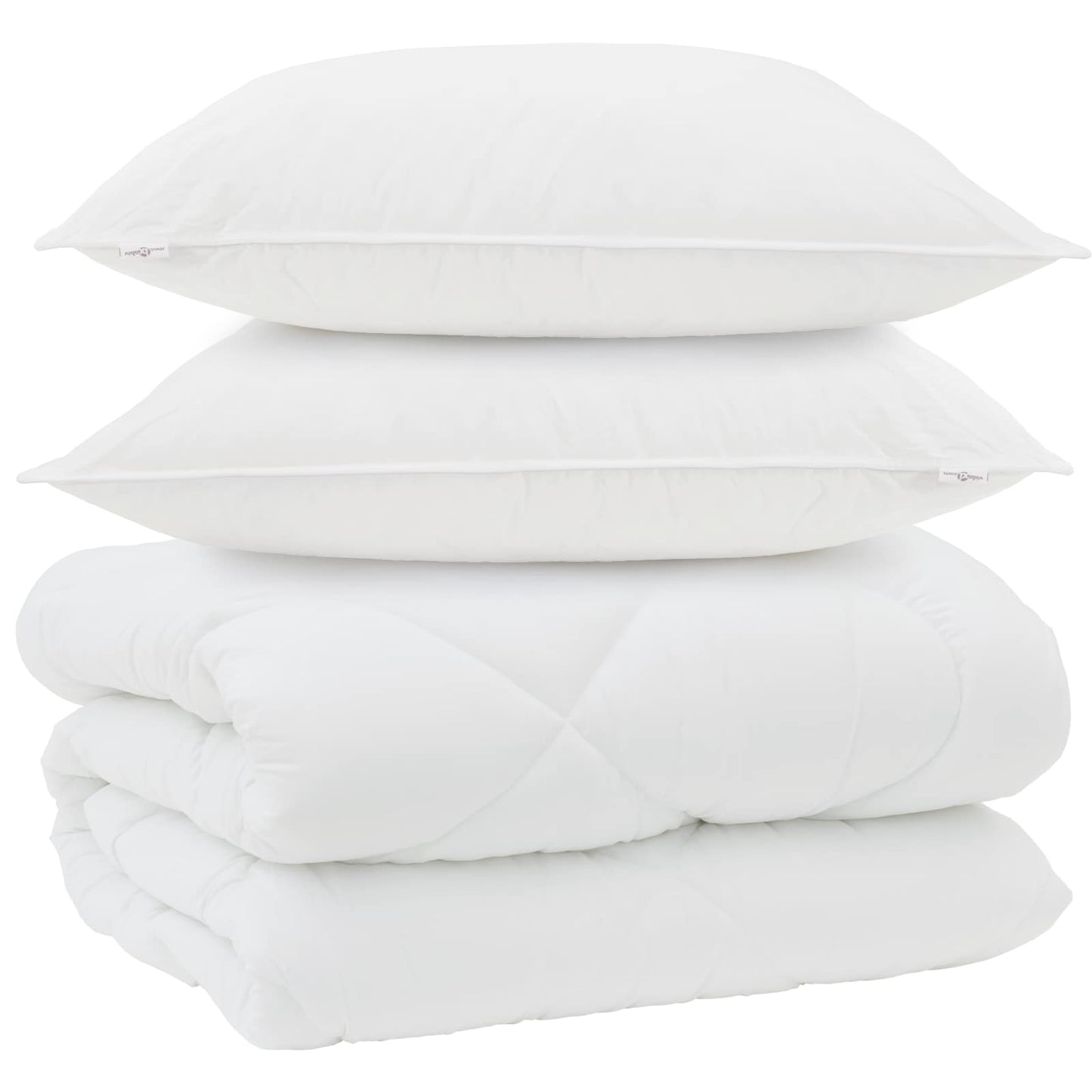 vidaXL Winter Duvet with Pillow 3 pcs White Microfiber