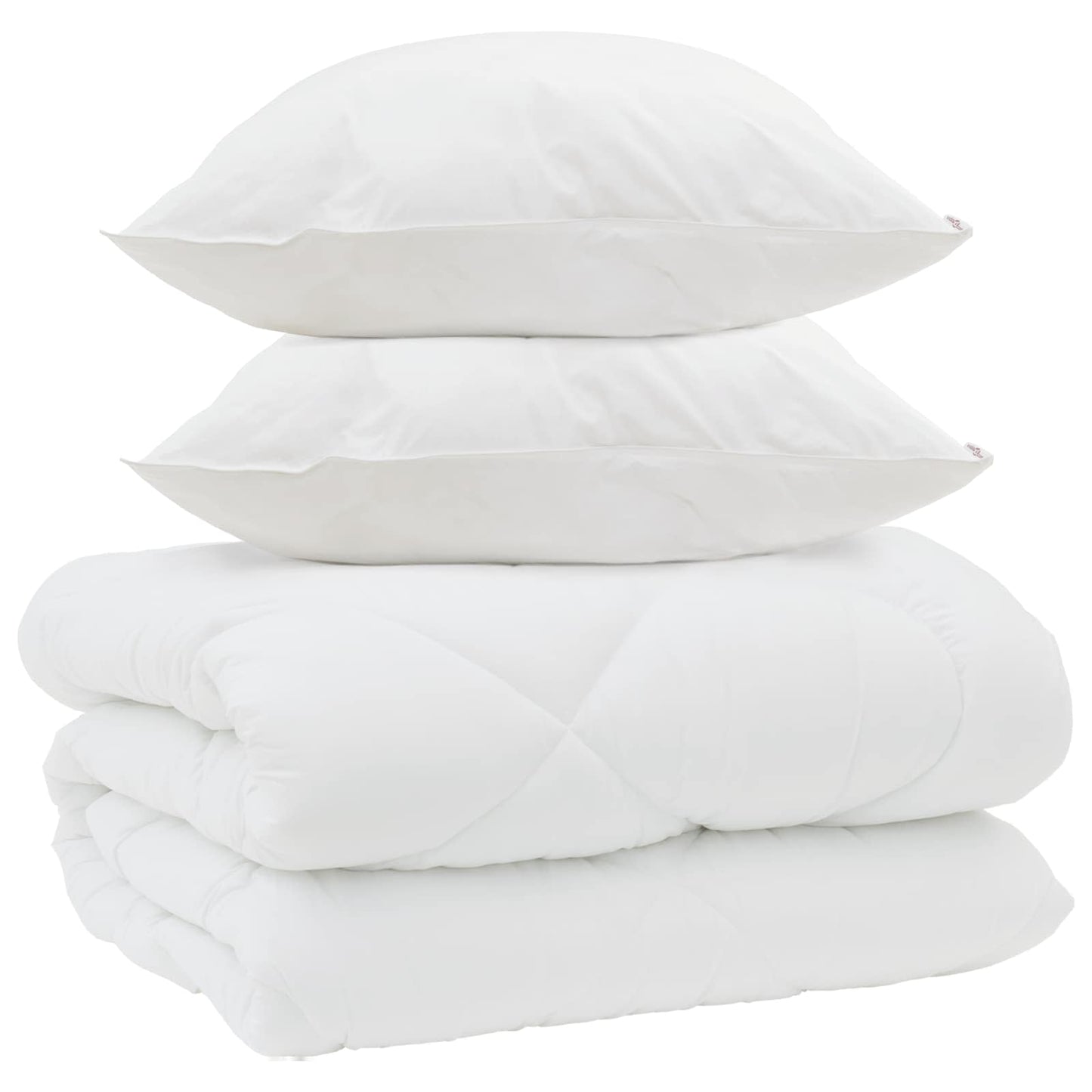 vidaXL Winter Duvet with Pillow 3 pcs White Microfiber