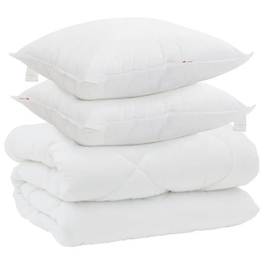 vidaXL Winter Duvet with Pillow 3 pcs White Microfiber