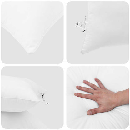 vidaXL Duvet with Pillows 3 pcs White Microfiber and Down Feather