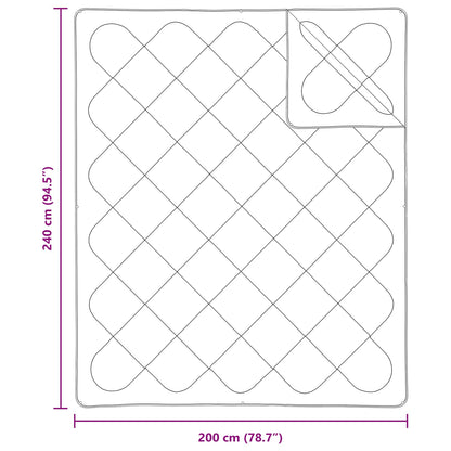 vidaXL Duvet with Pillow 3 pcs White Microfibre