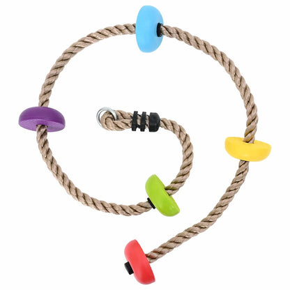 vidaXL Climbing Rope Multicolour 10.5 x 10.5 x 201 cm Polyester