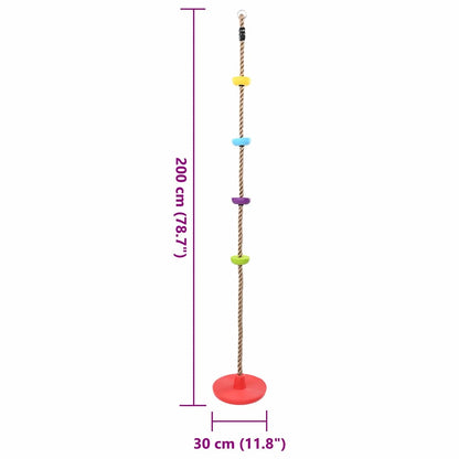 vidaXL Climbing Rope Multicolour 30 x 30 x 200 cm Plastic