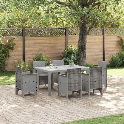 vidaXL Garden Table Light Grey 150 x 100 x 73 cm Poly Rattan