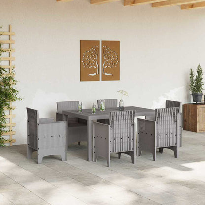 vidaXL Garden Table Light Grey 150 x 100 x 73 cm Poly Rattan