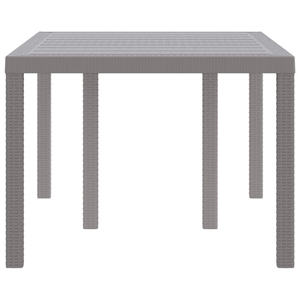 vidaXL Garden Table Light Grey 150 x 100 x 73 cm Poly Rattan