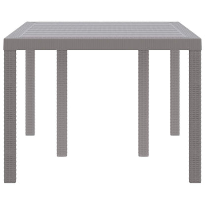 vidaXL Garden Table Light Grey 150 x 100 x 73 cm Poly Rattan