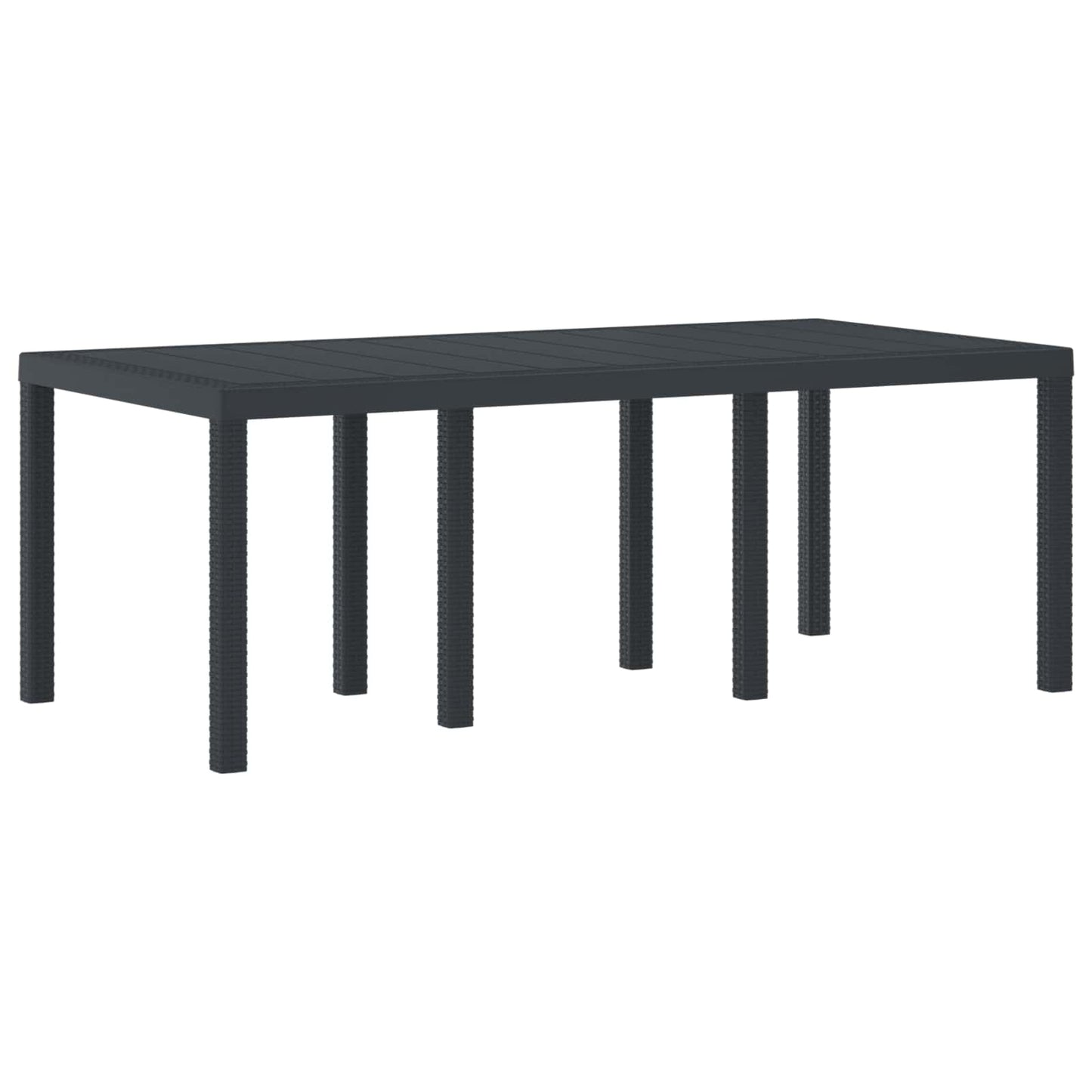 vidaXL Garden Table Anthracite 200 x 100 x 73 cm Poly Rattan