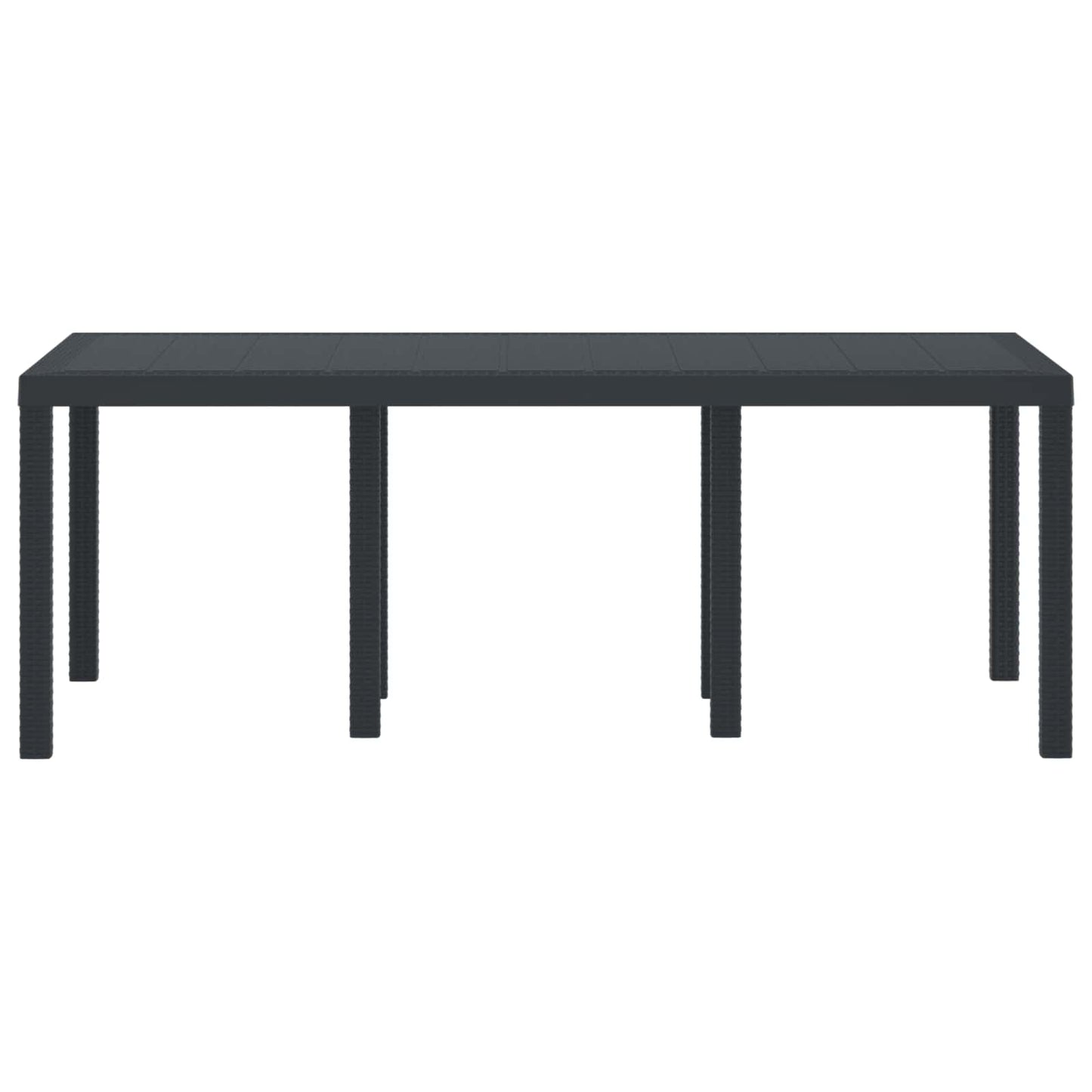 vidaXL Garden Table Anthracite 200 x 100 x 73 cm Poly Rattan