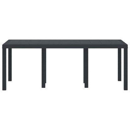 vidaXL Garden Table Anthracite 200 x 100 x 73 cm Poly Rattan