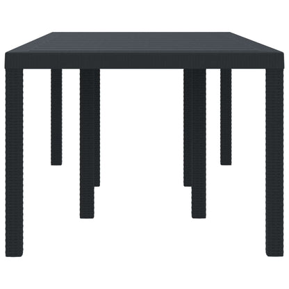 vidaXL Garden Table Anthracite 200 x 100 x 73 cm Poly Rattan