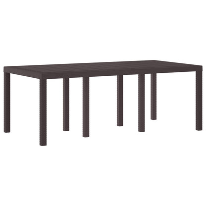 vidaXL Garden Table Brown 200 x 100 x 73 cm Poly Rattan