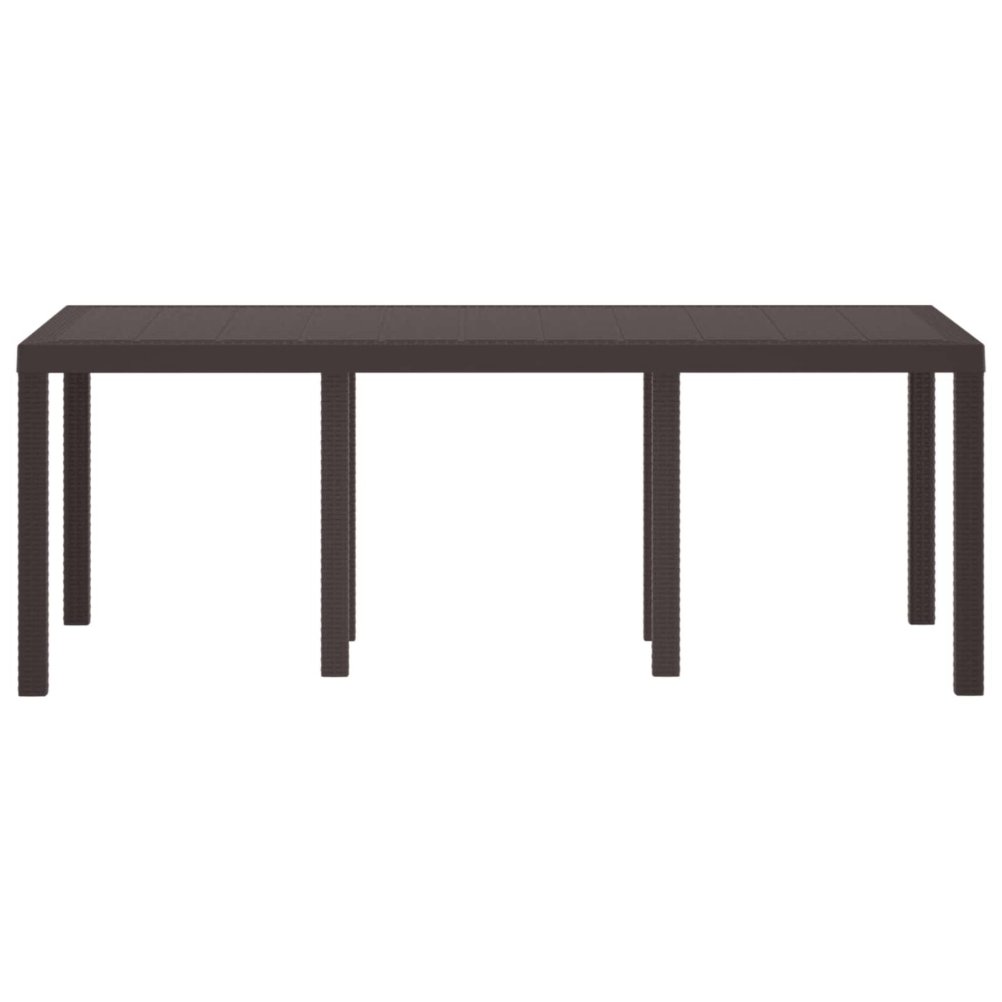 vidaXL Garden Table Brown 200 x 100 x 73 cm Poly Rattan