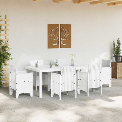 vidaXL Garden Table White 200 x 100 x 73 cm Poly Rattan