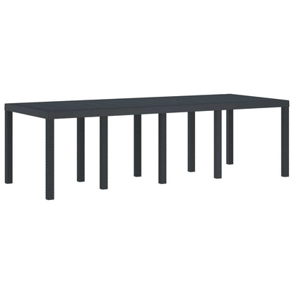 vidaXL Garden Table Anthracite 250 x 100 x 73 cm Poly Rattan