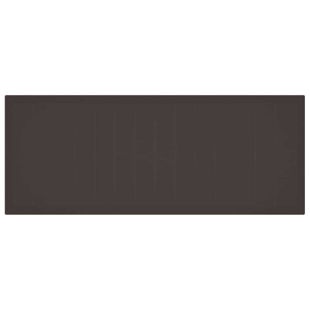 vidaXL Garden Table Brown 250 x 100 x 73 cm Poly Rattan