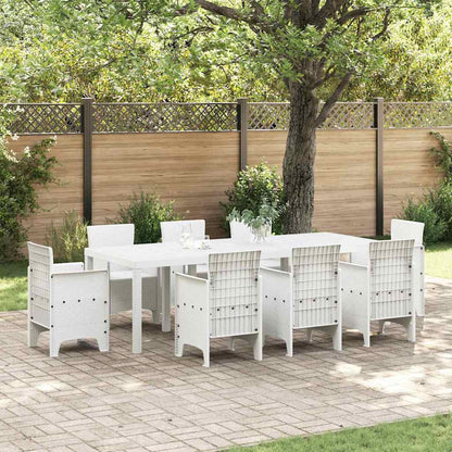 vidaXL Garden Table White 250 x 100 x 73 cm Poly Rattan