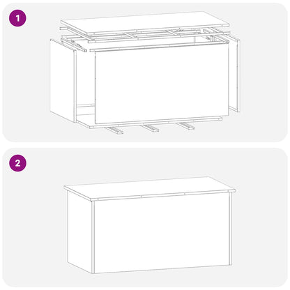 vidaXL Outdoor Storage Box Black 100 x 50.5 x 50 cm Steel