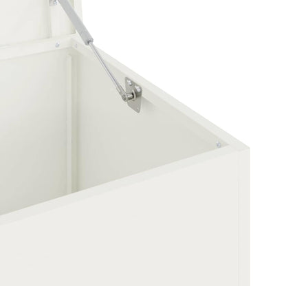 vidaXL Garden Storage Cushion Box Steel 100 x 50.5 x 50 cm 220 White
